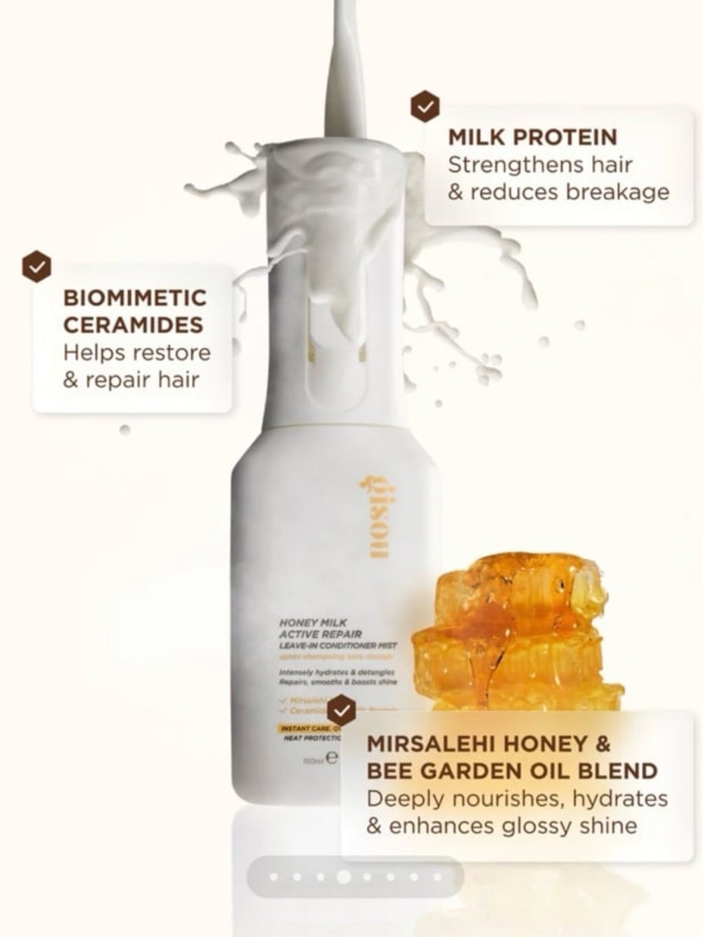 Gisou Honey Milk Active Repair Leave-In Conditioner Mist — New Full Size - Picture 5 of 5